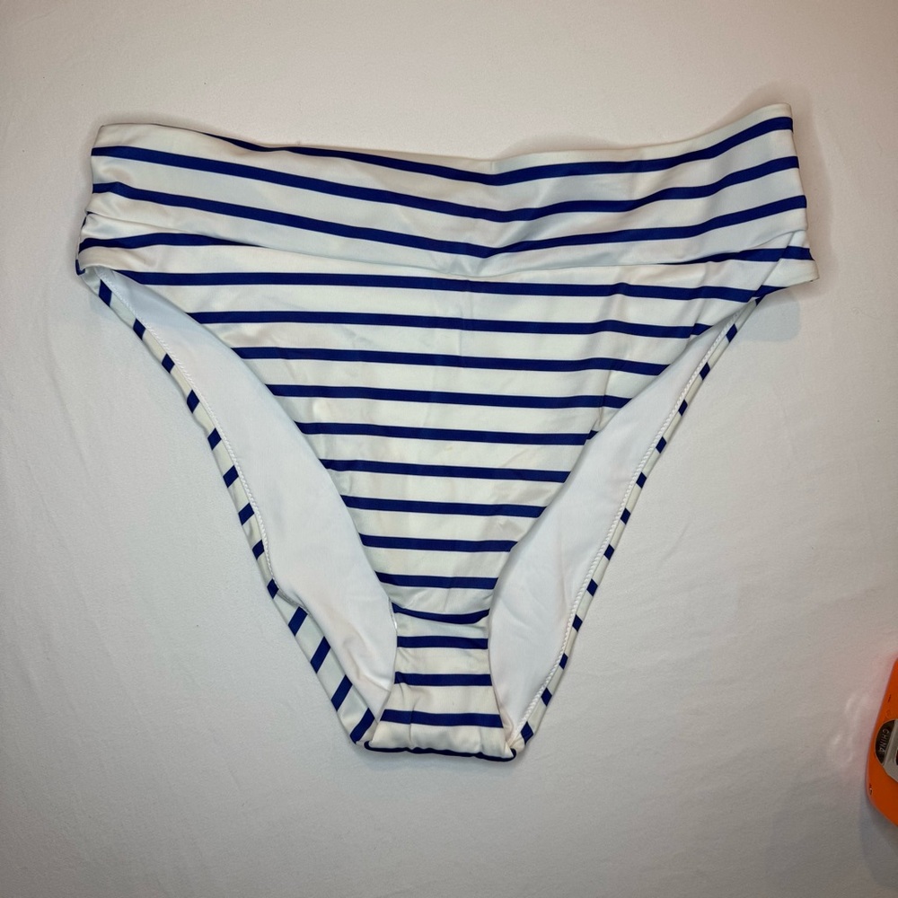 New MeUndies Blue and White Striped Swimwear